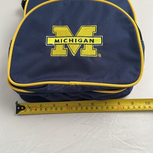 Mighty Mac University of Michigan Wolverines logo blue and yellow mini backpack - Picture 7 of 11